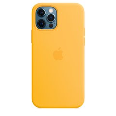 Чохол Silicone case (AAA) full with Magsafe для Apple iPhone 12 Pro / 12 (6.1") Жовтий / Sunflower