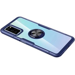 TPU+PC чохол Deen CrystalRing for Magnet (opp) для Samsung Galaxy Note 20 Безбарвний / Синій