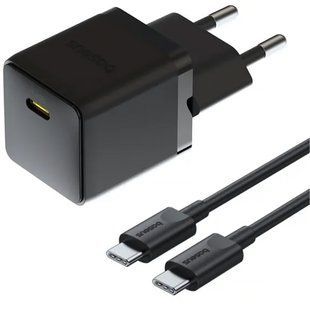 СЗУ Baseus Palm Fast Charger 20W (1USB-C) + кабель Type-C to Type-C (P10111602) Cluster Black