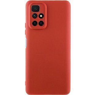 Чехол TPU GETMAN Liquid Silk Full Camera для Xiaomi Redmi 10 Красный / Dark Red