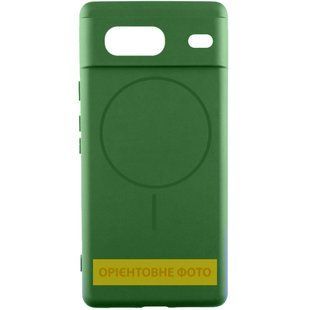 Чохол Silicone Cover Lakshmi Full Camera (AA) with Magnetic Fit для Google Pixel 8a Зелений / Dark green