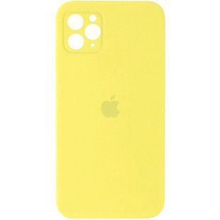 Чехол Silicone Case Square Full Camera Protective (AA) для Apple iPhone 11 Pro Max (6.5") Желтый / Yellow