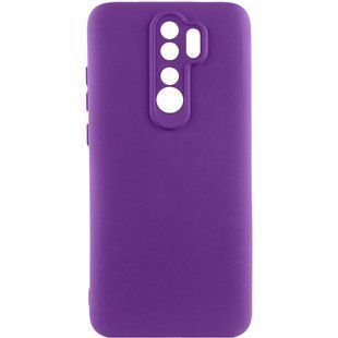 Чехол TPU GETMAN Liquid Silk Full Camera для Xiaomi Redmi Note 8 Pro Фиолетовый / Purple