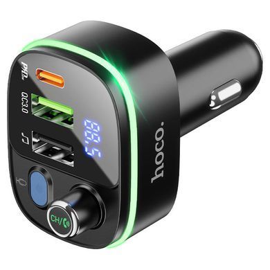 АЗУ FM модулятор Hoco E62 PD20W+QC3.0 (2USB-A/1C) Черный