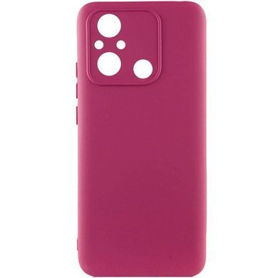 Чехол TPU GETMAN Liquid Silk Full Camera для Xiaomi Redmi 12C Бордовый / Marsala
