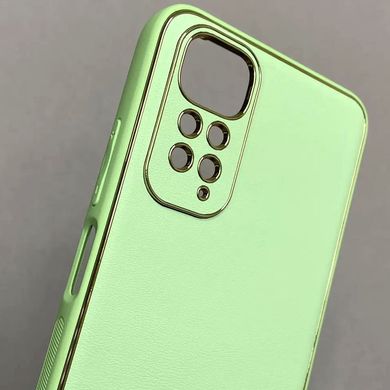 Кожаный чехол Xshield для Xiaomi Redmi Note 11 (Global) / Note 11S Зеленый / Pistachio