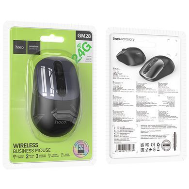 Мышь беспроводная Hoco GM28 2.4G Black / Metal gray