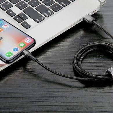 Дата кабель Baseus Cafule USB to Lightning Special Edition 2.4A (1m) (CALKLF-G) Серый