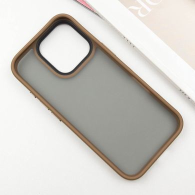 TPU+PC чохол Metal Buttons для Apple iPhone 16 Pro (6.3") Золотий / Gold