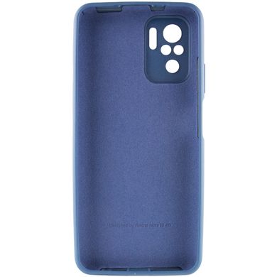 Чехол Silicone Cover Full Camera (AA) для Xiaomi Redmi Note 10 / Note 10s Синий / Navy Blue
