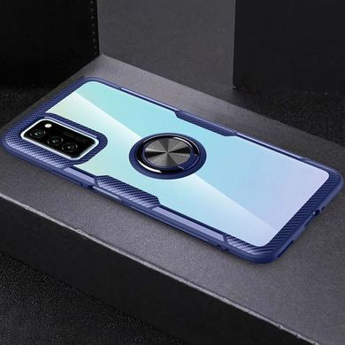 TPU+PC чехол Deen CrystalRing for Magnet (opp) для Samsung Galaxy Note 20 Бесцветный / Синий