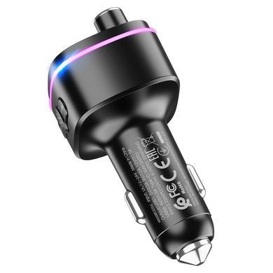 АЗУ FM модулятор Hoco E62 PD20W+QC3.0 (2USB-A/1C) Черный