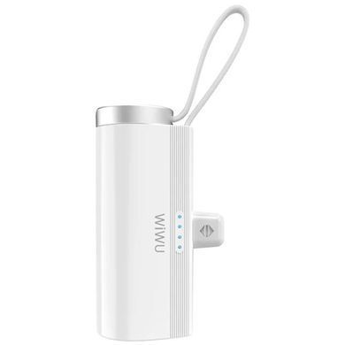Уцінка Портативний ЗП Power Bank WIWU W026 2 in 1 Type-C з БЗП For Apple Watch 15W 5000 mAh Естетичний дефект / White