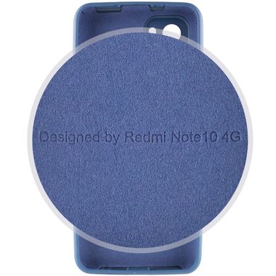 Чехол Silicone Cover Full Camera (AA) для Xiaomi Redmi Note 10 / Note 10s Синий / Navy Blue