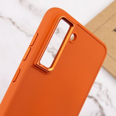 TPU чехол Bonbon Metal Style для Samsung Galaxy S21 FE Оранжевый / Papaya