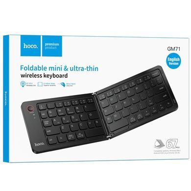 Клавиатура беспроводная складная Hoco GM71 Proficient mini 2.4G Black