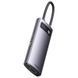 Перехідник HUB Baseus Metal Gleam Series 6-in-1 Multifunctional Type-C (WKWG080013) Gray фото 2