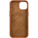 Шкіряний чохол Leather Case (AA) with MagSafe для Apple iPhone 14 Plus (6.7") Brown фото 2
