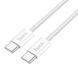 Дата кабель Hoco X104 Source 60W Type-C to Type-C (2m) White фото 3