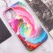Кожаный чехол Colour Splash with MagSafe для Apple iPhone 13 (6.1") Pink / Blue фото 5