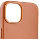 Шкіряний чохол Leather Case (AA) with MagSafe для Apple iPhone 14 Plus (6.7") Brown фото 3
