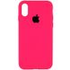 Чохол Silicone Case Full Protective (AA) для Apple iPhone X (5.8") / XS (5.8") Рожевий / Barbie pink