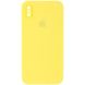 Чехол Silicone Case Square Full Camera Protective (AA) для Apple iPhone XS Max (6.5") Желтый / Yellow