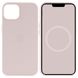 Чехол Silicone case (AAA) full with Magsafe and Animation для Apple iPhone 15 Pro Max (6.7") Розовый / Light pink