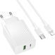 Уценка СЗУ Borofone BAS76A Source PD30W+QC3.0 (1USB-A/1C) + кабель Type-C to Lightning Поврежденная упаковка / White фото 3