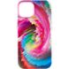 Кожаный чехол Colour Splash with MagSafe для Apple iPhone 13 (6.1") Pink / Blue фото 1