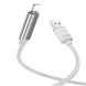 Дата кабель Hoco U127 Power USB to Lightning (1.2m) Silver / Gray фото 2