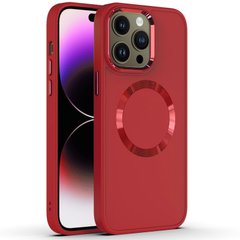 TPU чохол Bonbon Metal Style with MagSafe для Apple iPhone 14 Pro (6.1") Червоний / Red