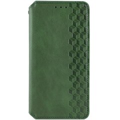 Шкіряний чохол книжка GETMAN Cubic (PU) для Xiaomi Redmi 13C / Poco C65 Зелений