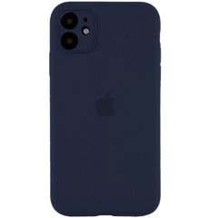 Уценка Чехол Silicone Case Full Camera Protective (AA) для Apple iPhone 12 (6.1") Вскрытая упаковка / Темно-синий / Midnight blue