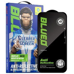 Защитное 2.5D стекло Blueo AR Anti-Reflective HD для Apple iPhone 17 / 17 Pro / 16 Pro (6.3") Черный