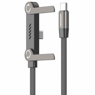 Дата кабель Amaya 327CC side plug and stand Type-C to Type-C 240W (1.5m) Black