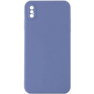 Силиконовый чехол Candy Full Camera для Apple iPhone XS Max (6.5") Голубой / Mist blue