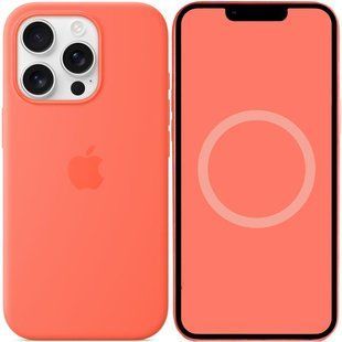 Чохол Silicone case (AAA) with Magsafe and Animation для Apple iPhone 16 Pro Max (6.9") Tangerine