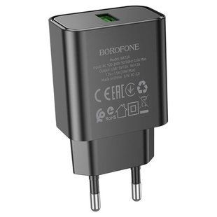 СЗУ Borofone BA72A Spring QC3.0 (1USB-A) Black