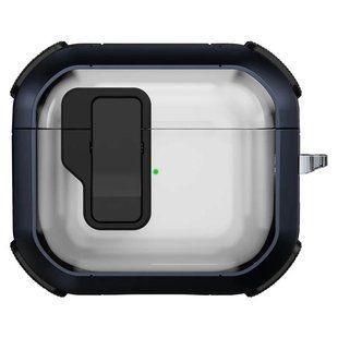 Футляр протиударний Locking Button для навушників Airpods 4 Blue