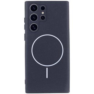Чехол Silicone Cover Lakshmi Full Camera (AA) with Magnetic Fit для Samsung Galaxy S24 Ultra Темно-синий / Midnight blue