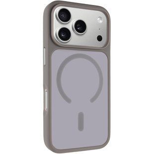 TPU+PC чохол Metal Buttons with Magnetic Fit для Apple iPhone 18 Pro Max / 17 Pro Max (6.9") Сірий / Grey