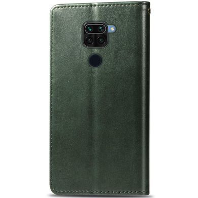 Шкіряний чохол-книжка GETMAN Gallant (PU) для Xiaomi Redmi Note 9 / Redmi 10X Зелений