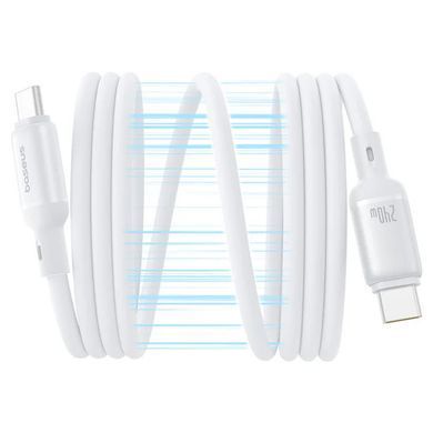 Дата кабель Baseus PicoGo Magnetic Liquid Silicone Type-C to Type-C 240W (1m) (P10376800) Moon White