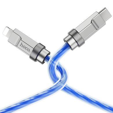 Дата кабель Hoco U113 Solid 20W Type-C to Lightning (1m) Blue