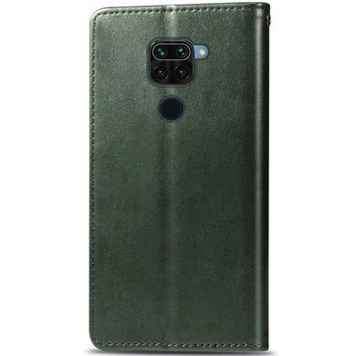 Шкіряний чохол-книжка GETMAN Gallant (PU) для Xiaomi Redmi Note 9 / Redmi 10X Зелений