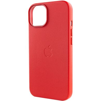Шкіряний чохол Leather Case (AA) with MagSafe для Apple iPhone 14 Plus (6.7") Crimson