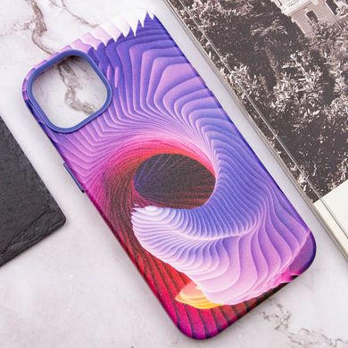 Кожаный чехол Colour Splash with MagSafe для Apple iPhone 13 (6.1") Purple / Pink