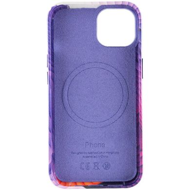 Кожаный чехол Colour Splash with MagSafe для Apple iPhone 13 (6.1") Purple / Pink