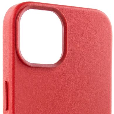 Шкіряний чохол Leather Case (AA) with MagSafe для Apple iPhone 14 Plus (6.7") Crimson
